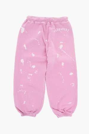 Joggers in Cotone Garzato Effetto Acid-Wash