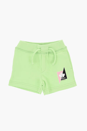 Brushed Cotton Shorts with Elastic Waistband