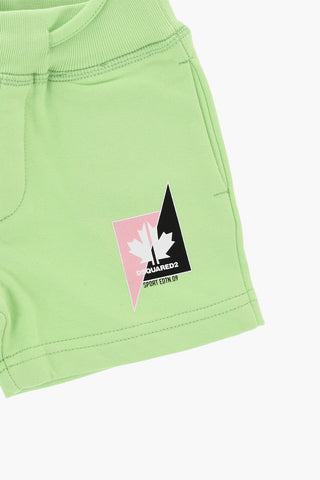 Brushed Cotton Shorts with Elastic Waistband