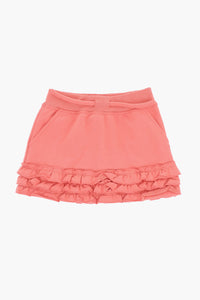 Brushed Cotton Skirt with Ruching