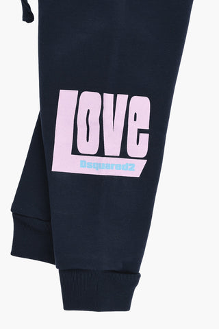 Brushed Cotton Joggers with Contrast Print