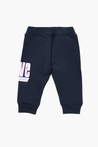 Brushed Cotton Joggers with Contrast Print