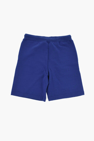 Shorts aus angerauter Baumwolle mit aufgedrucktem Logo
