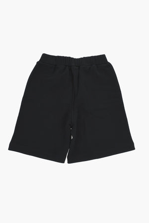 Brushed Cotton Shorts with Contrast Logo