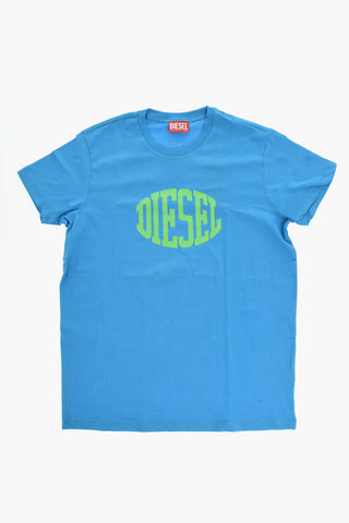 Cotton Crewneck T-Shirt with Print