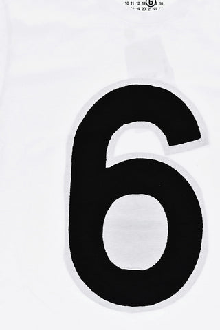 MM6 T-shirt Girocollo In Cotone con Logo