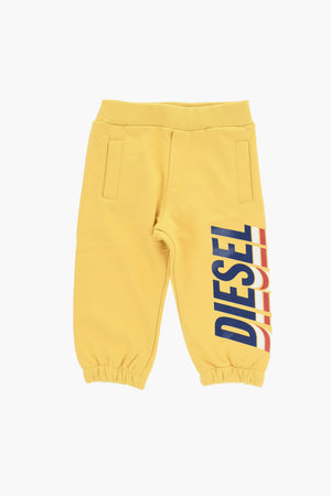 면 조거 팬츠 측면 로고