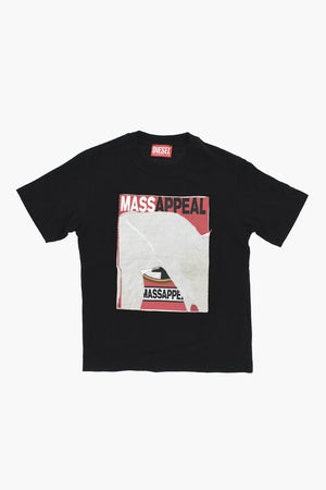 Oversized Cotton Crewneck T-Shirt with Print