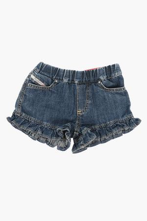 플레어 숏츠 허리 밴딩