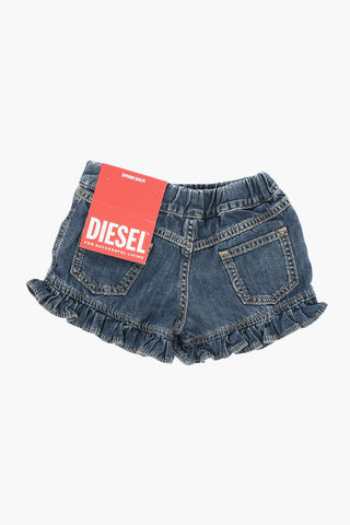 Flared Shorts with Elastic Waist