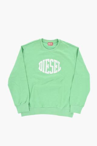 Oversized Crewneck Sweatshirt with Embossed Logo