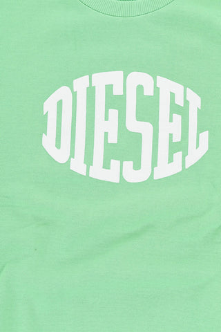 Oversized Crewneck Sweatshirt with Embossed Logo
