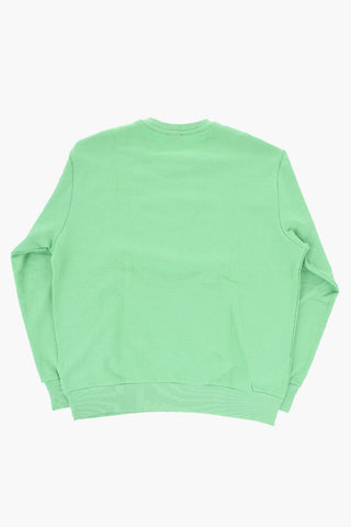 Oversized Crewneck Sweatshirt with Embossed Logo