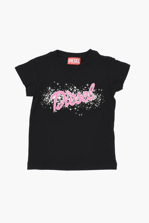 T-shirt Girocollo TICORSI in Cotone con Stampa