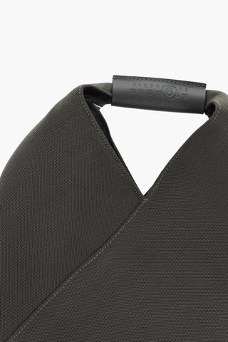 MM6 Borsa a Mano Mini Japanese in Tessuto Tecnico con Dettaglio in Pelle