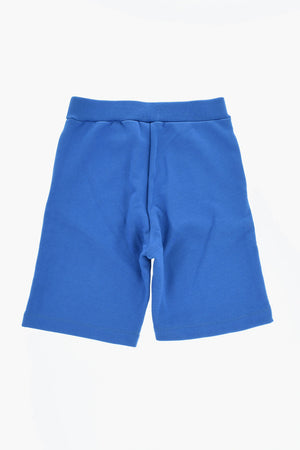 Brushed Cotton Shorts with Printed Logo