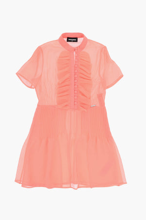 Short-Sleeve Dress with Ruffles