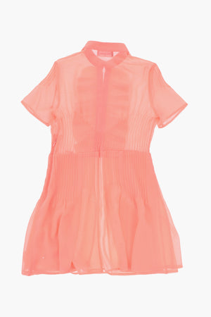 Short-Sleeve Dress with Ruffles