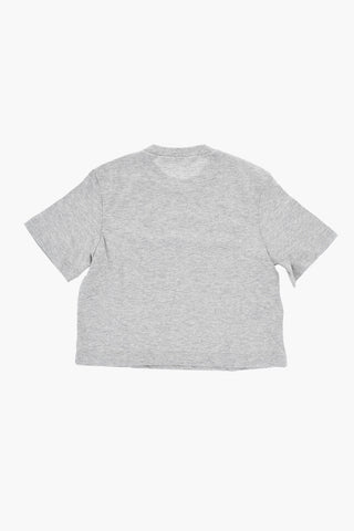 Solid-Color Crewneck T-Shirt with Glitter Logo