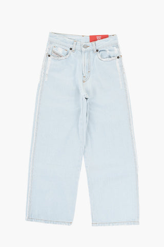 Jeans 2000-J Effetto Vintage con Bottone Logato