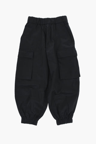 MM6 Pantaloni Cargo in Tinta Unita con Elastico in Vita