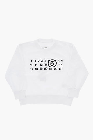 MM6 Crewneck Cotton Sweatshirt with Logo