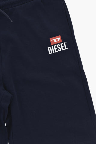Set T-Shirt e Shorts in Tinta Unita con Logo Stampato