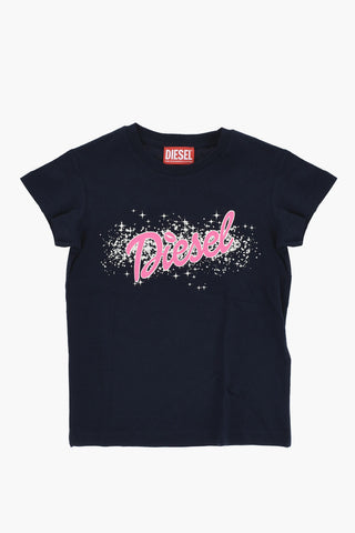 T-shirt Girocollo TICORSI in Cotone con Stampa