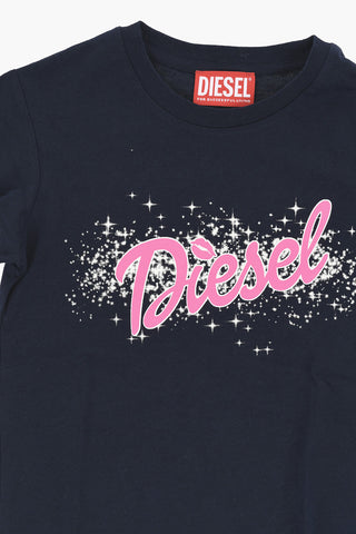 T-shirt Girocollo TICORSI in Cotone con Stampa