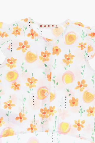 Short-Sleeve Floral Print Blouse