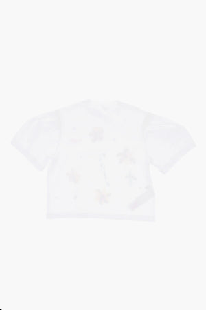 Floral Print Crewneck T-Shirt with Sequin Details