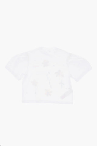 Floral Print Crewneck T-Shirt with Sequin Details