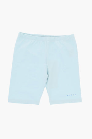 Radler-Shorts Aus Stretch-Baumwolle Mit Gummibund
