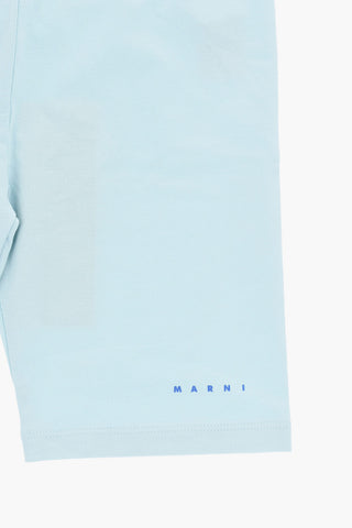 Shorts Ciclista in Cotone Stretch con Elastico in Vita