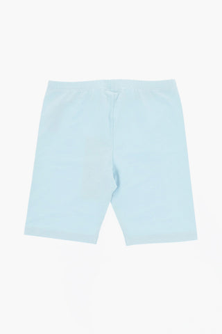 Shorts Ciclista in Cotone Stretch con Elastico in Vita