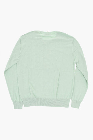 MM6 Cotton-Blend Crewneck Sweater with Embroidered Logo