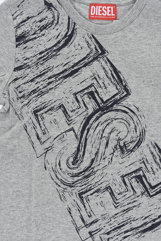 T-shirt Girocollo TASCRI in Cotone con Maxi Logo Frontale