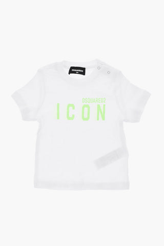 ICON Set T-Shirt e Shorts in Tinta Unita con Logo Fluo