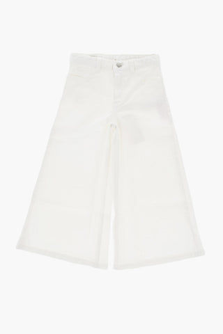 Stretch-Denim-Jeans Mit Weitem Bein