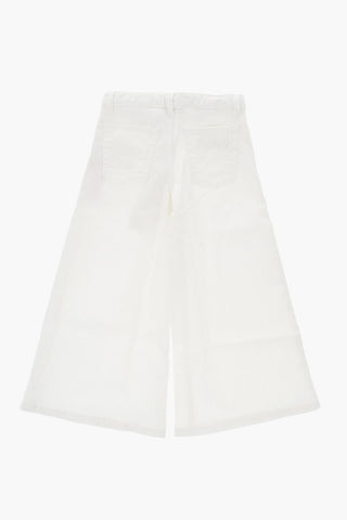 Stretch-Denim-Jeans Mit Weitem Bein