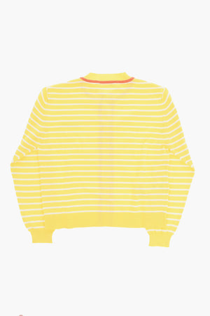 Gestreifter Cardigan Mit Kontrastierenden Details