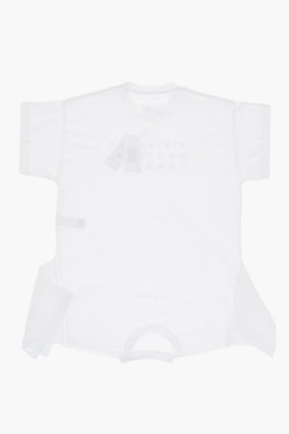 MM6 Vestito Tee in Cotone con Monogram Frontale