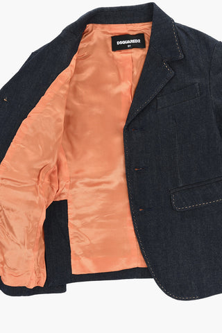 Denim-Jacke mit Pattentaschen