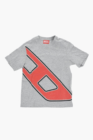 T-shirt Girocollo in Cotone con Stampa