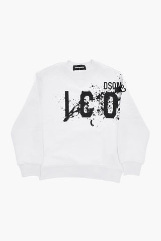 ICON Rundhalsausschnitt-Sweatshirt in Uni mit Lackeffekt-Details