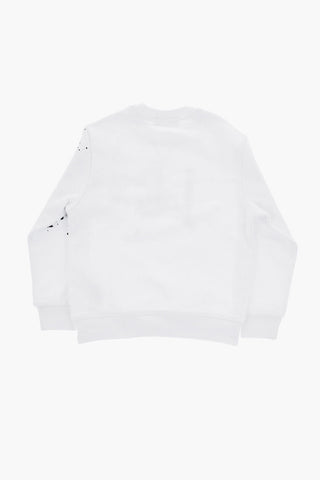 ICON Rundhalsausschnitt-Sweatshirt in Uni mit Lackeffekt-Details