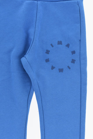 Brushed Cotton Joggers With Embossed Logo