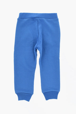 Brushed Cotton Joggers With Embossed Logo