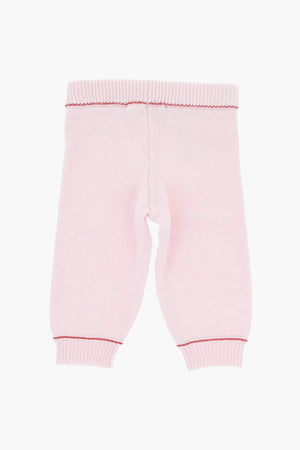 Hose aus Wolle und Kaschmir mit besticktem Logo