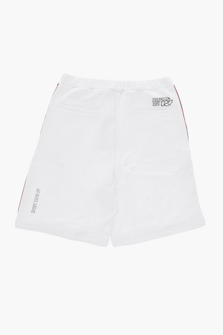 Shorts aus Baumwollmischung mit Logostreifen an den Seiten